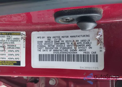 2006 Pontiac Vibe z USA, uszkodzony, nr VIN 5Y2SL658X6Z420984